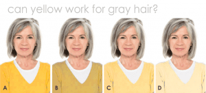 can yellow work for gray hair