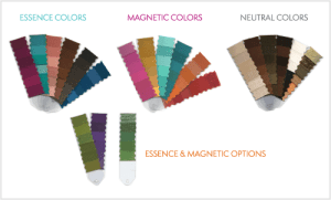 personal color palette with fabric swatches