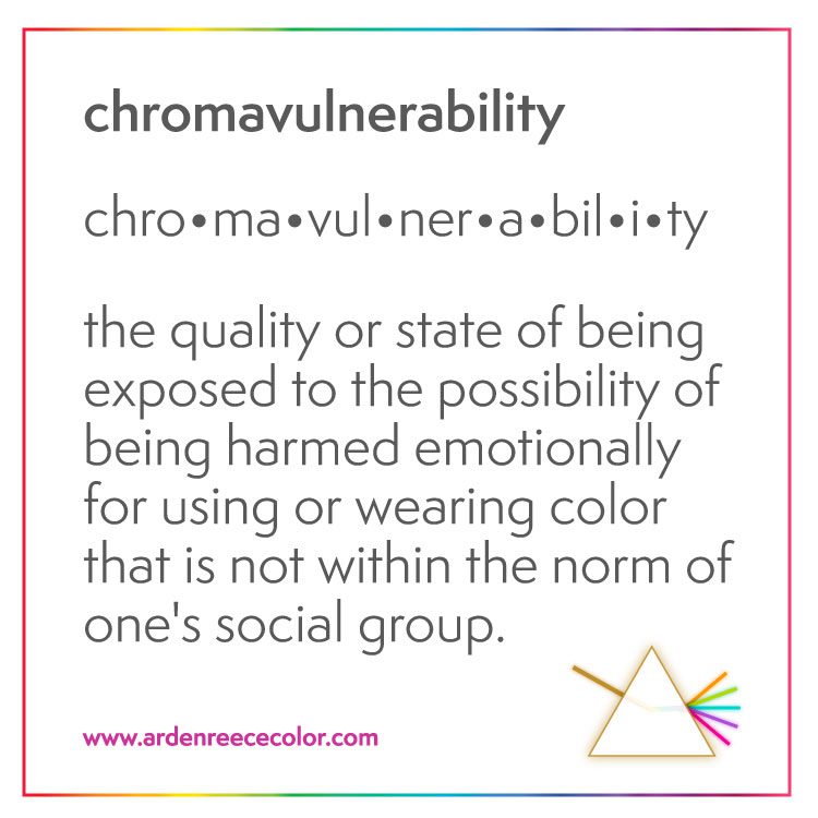 chromavulnerable is the fear of wearing color